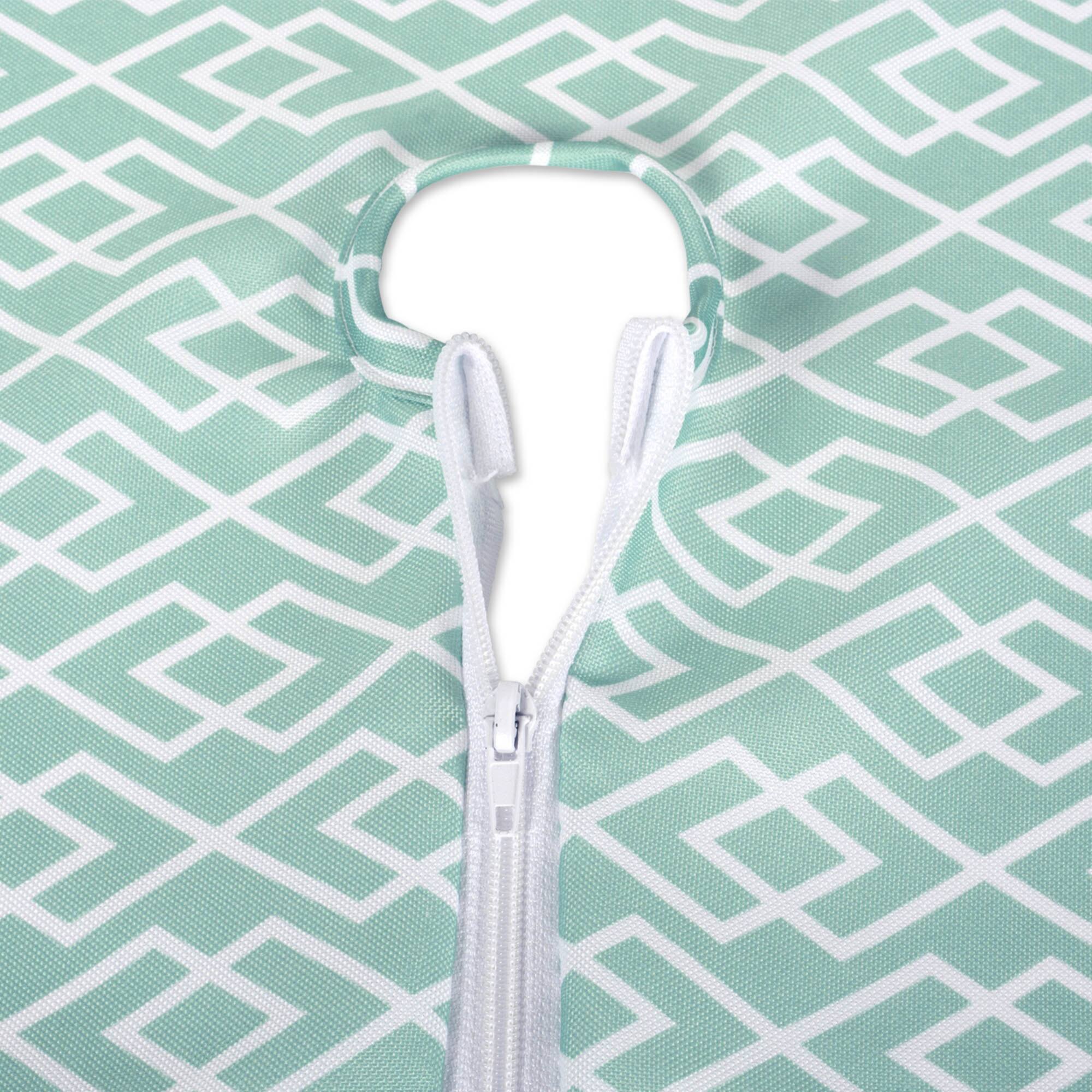 Aqua Diamond Outdoor Table Runner With Zipper 14" x 108"
